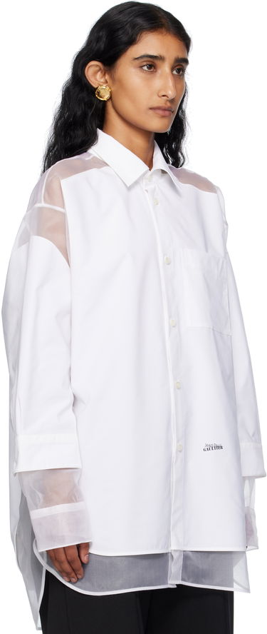 Skjorta Jean Paul Gaultier Jean Paul Gaultier 'The Petit Grand' Double Layered Shirt Vit | 25/03-U-ST035-C075-01, 4