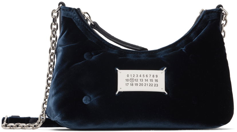 Axelväska Maison Margiela Glam Slam Micro Bag Mörkblå | SB1WG0021 P6426