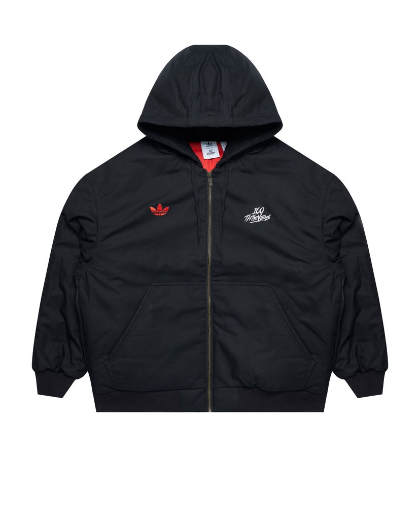 Sweatshirt adidas Originals 100 Thieves x Black Hooded Jacket Svart | JP0817