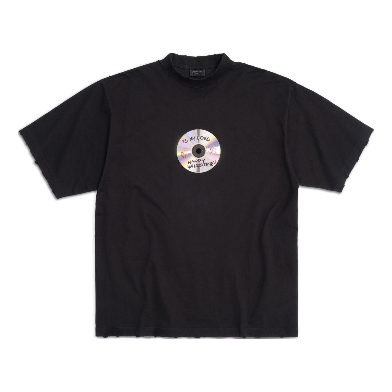 T-shirt Balenciaga To My Love Graphic T-Shirt Svart | 764235TQVE41055, 0