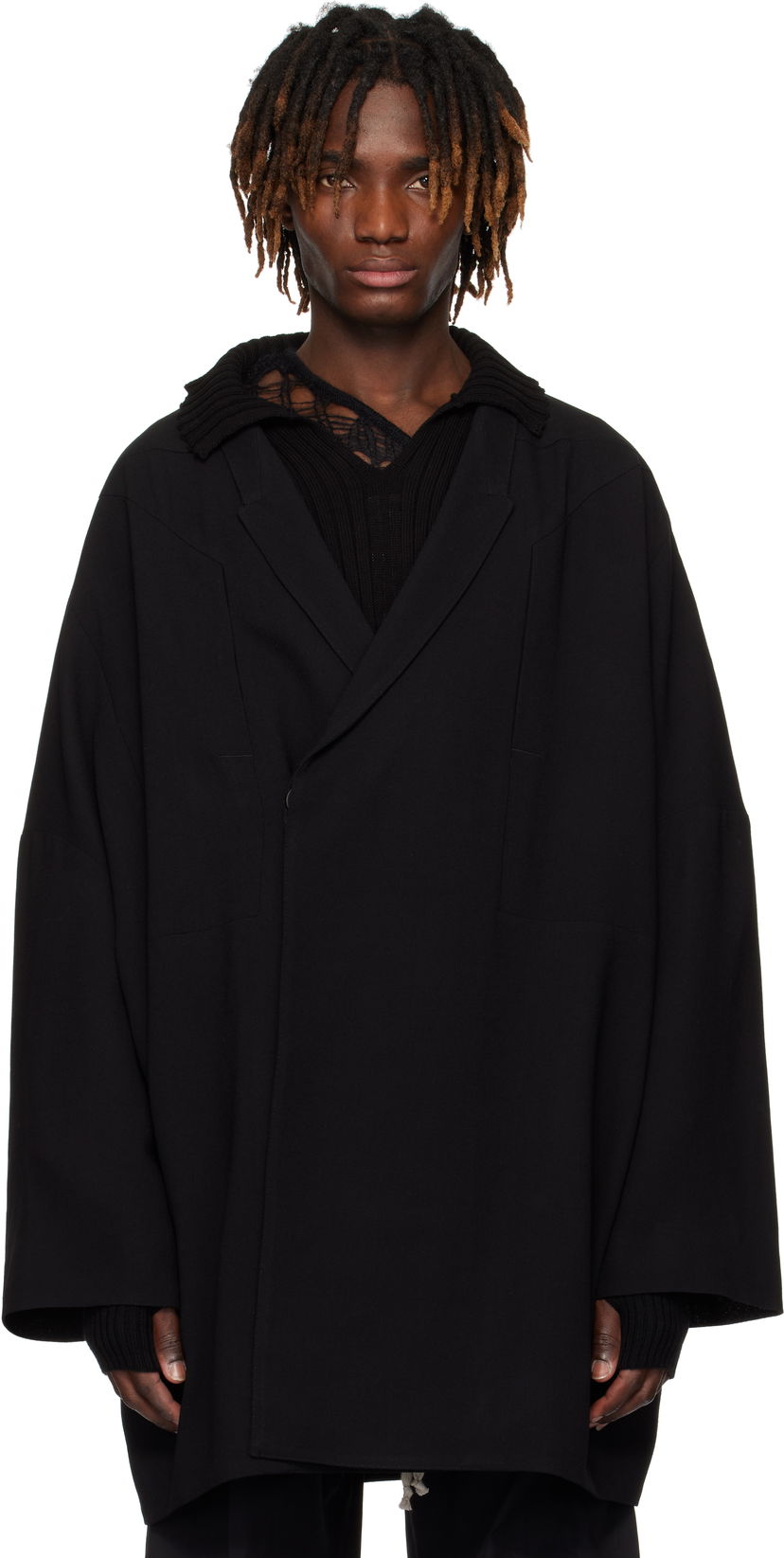 Rockar Rick Owens Rick Owens Oversized Arrowhead Jacket Svart | RU01E5751 WA
