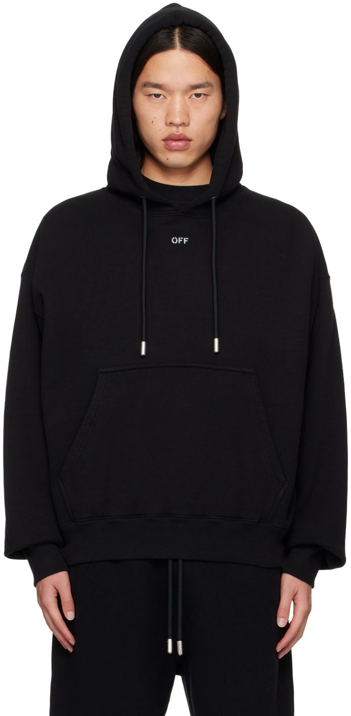 Sweatshirt Off-White Black Off Stamp Skate Hoodie Svart | OMBB085C99FLE0101001
