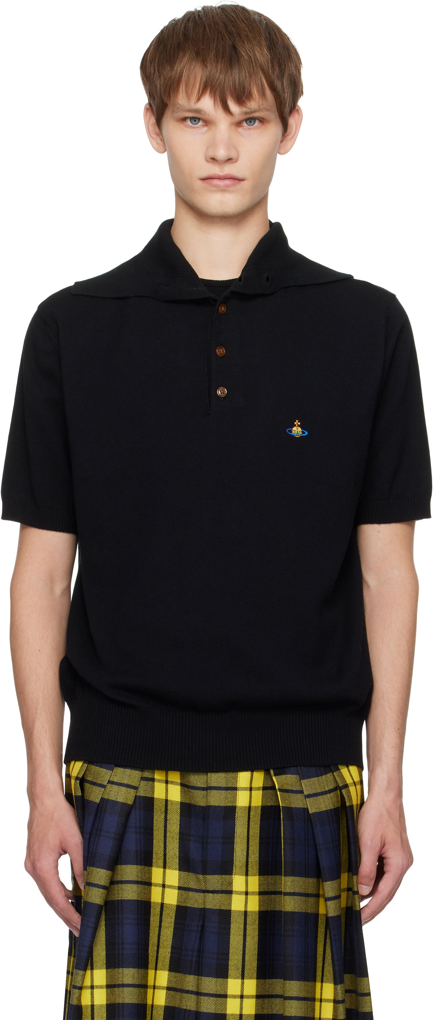 Polotröja Vivienne Westwood Vivienne Westwood Alex Knit Polo Svart | 2701001P-Y001V-, 0