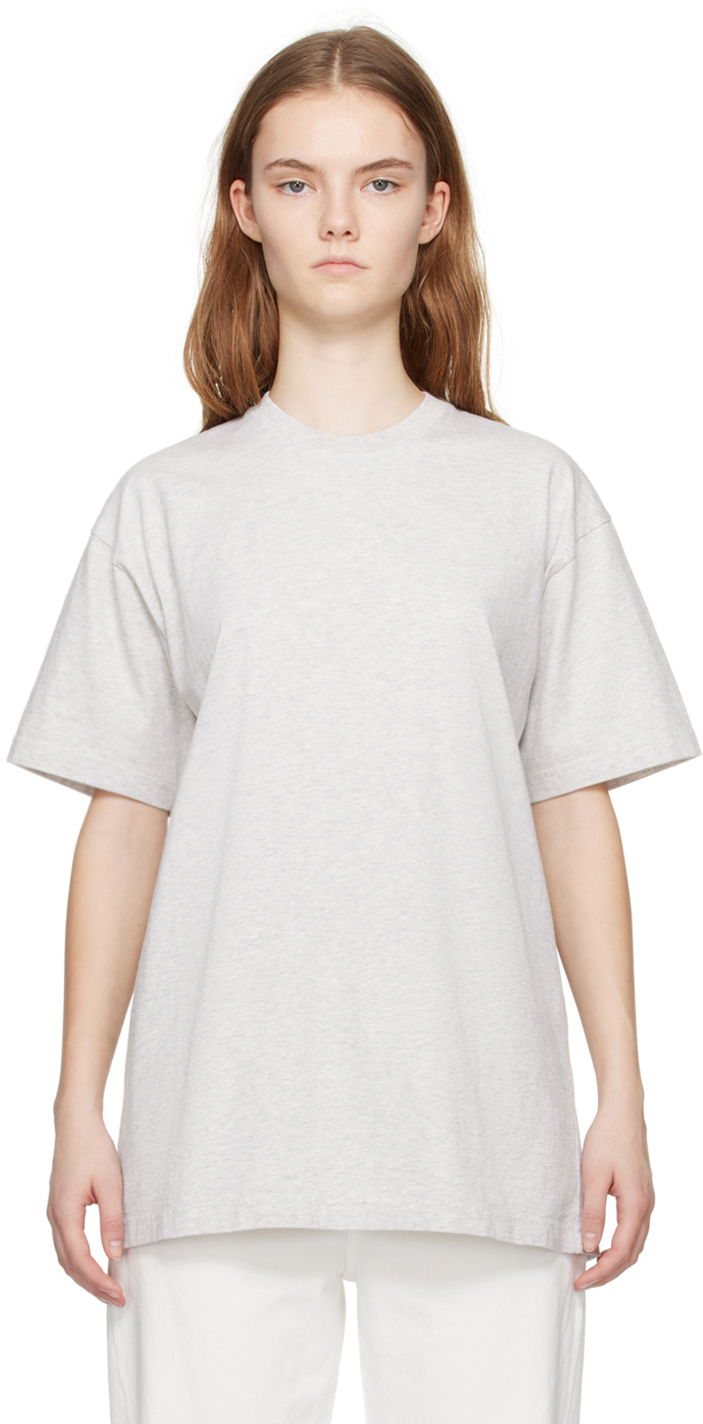 T-shirt TOTEME TOTEME Straight T-Shirt Grå | 234-WRT865-FB0092