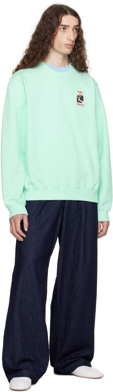 Sweatshirt Casablanca Casablanca Sunset Valley Sweatshirt Grön | MPF25-JTP-293-04, 3