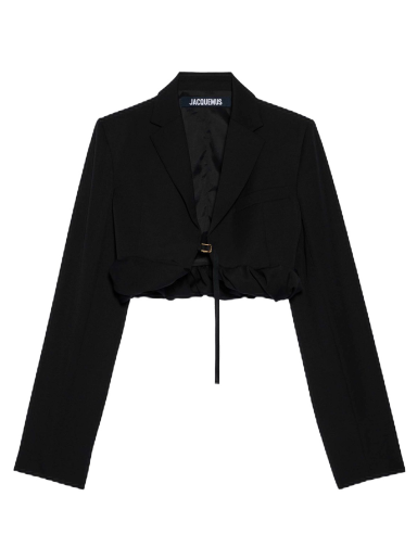 Crop top Jacquemus La Veste Croissant Svart | 233JA035-1333-990