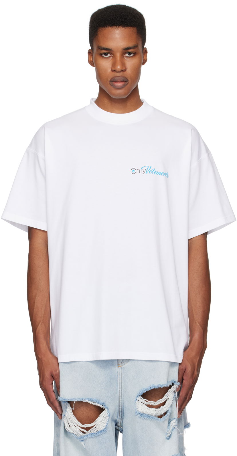 T-shirt VETEMENTS 'Only' Graphic Print T-Shirt Vit | UA66TR755W