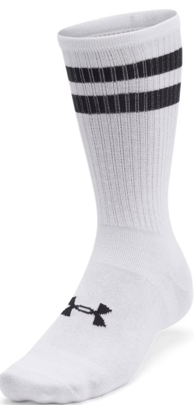 Strumpor Under Armour 6 Pack Essential Crew Socks Vit | 1387058-101