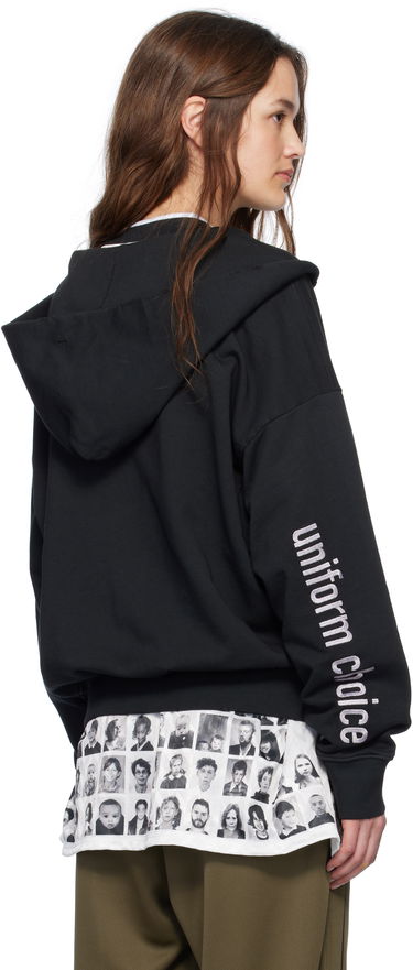 Sweatshirt 032C Routine Zip Hoodie Svart | S25-URC-0841-050-W, 2