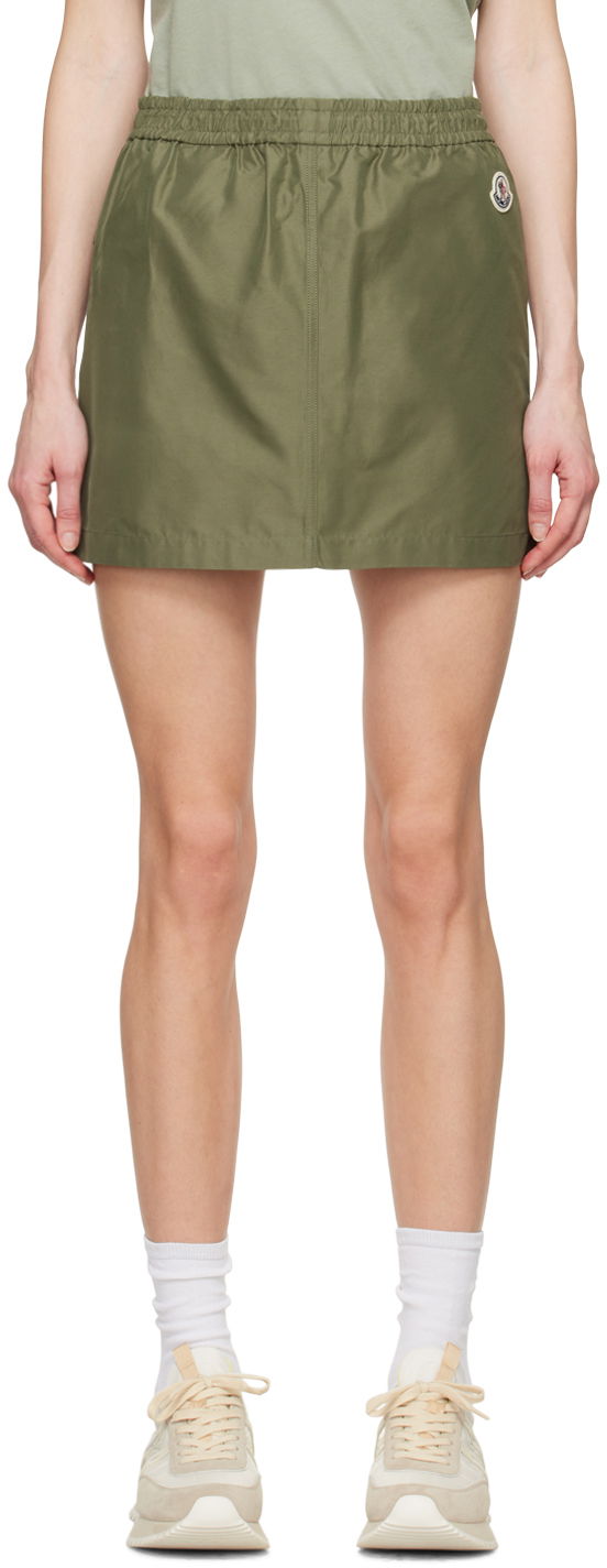 Kjol Moncler Green Flap Pocket Miniskirt Grön | J10932D00013597I9