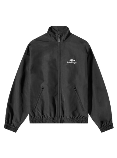 Jacka Balenciaga Nylon Track Jacket Black Svart | 704505-TKO48-1000