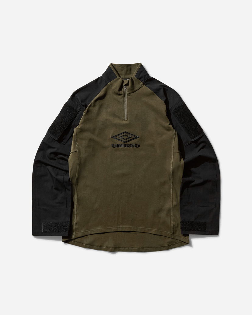 Sweatshirt Umbro Tactical Half Zip Sweatshirt Grön | UBMW0254JY68 BLK0036