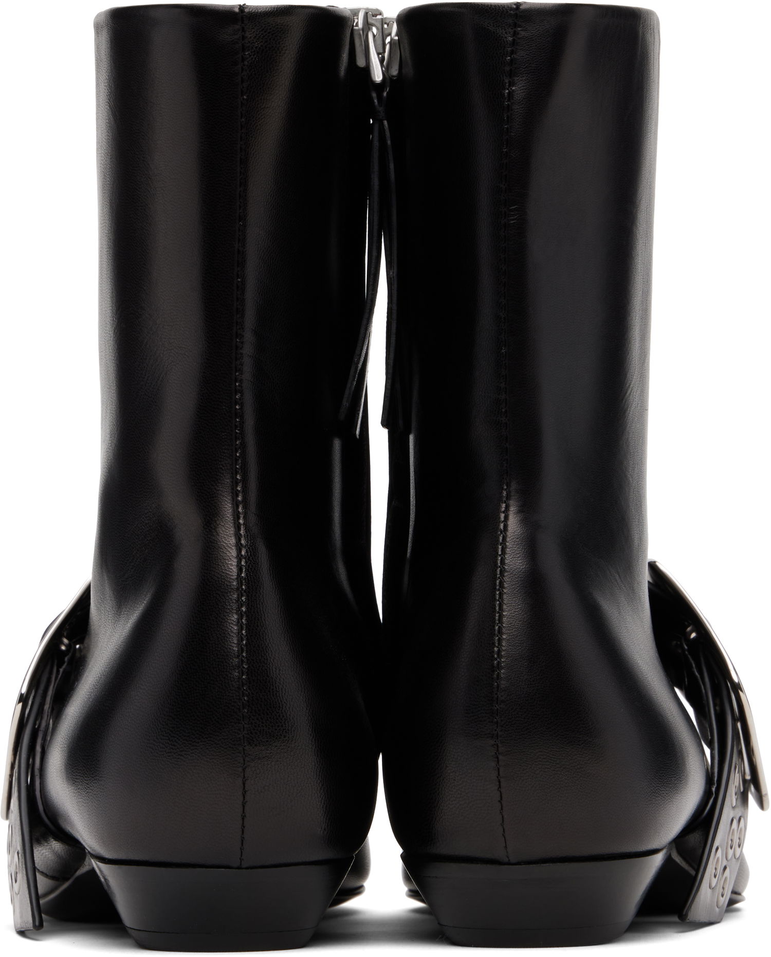 Sneakers och skor Jil Sander Jil Sander Eyelet Buckle Ankle Boots Svart | J15WU0105_P8226, 1