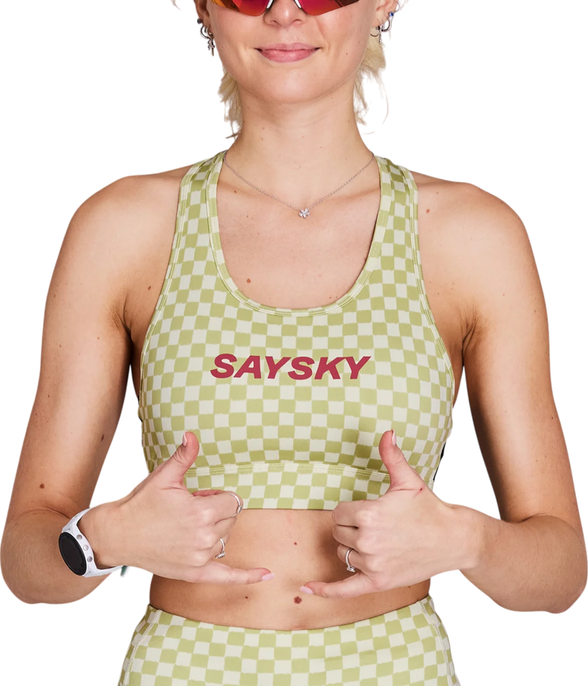Behå Saysky Saysky Checker Combat Sports Bra Grön | nwrsb30c1034