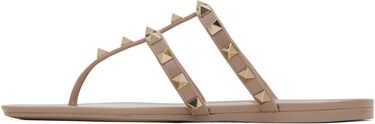 Skovård Valentino Valentino Garavani Rockstud Thong Sandals Beige | 6W2S0T84PVS, 2