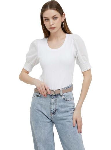 T-shirt DKNY Top Vit | E3DHUSPQ