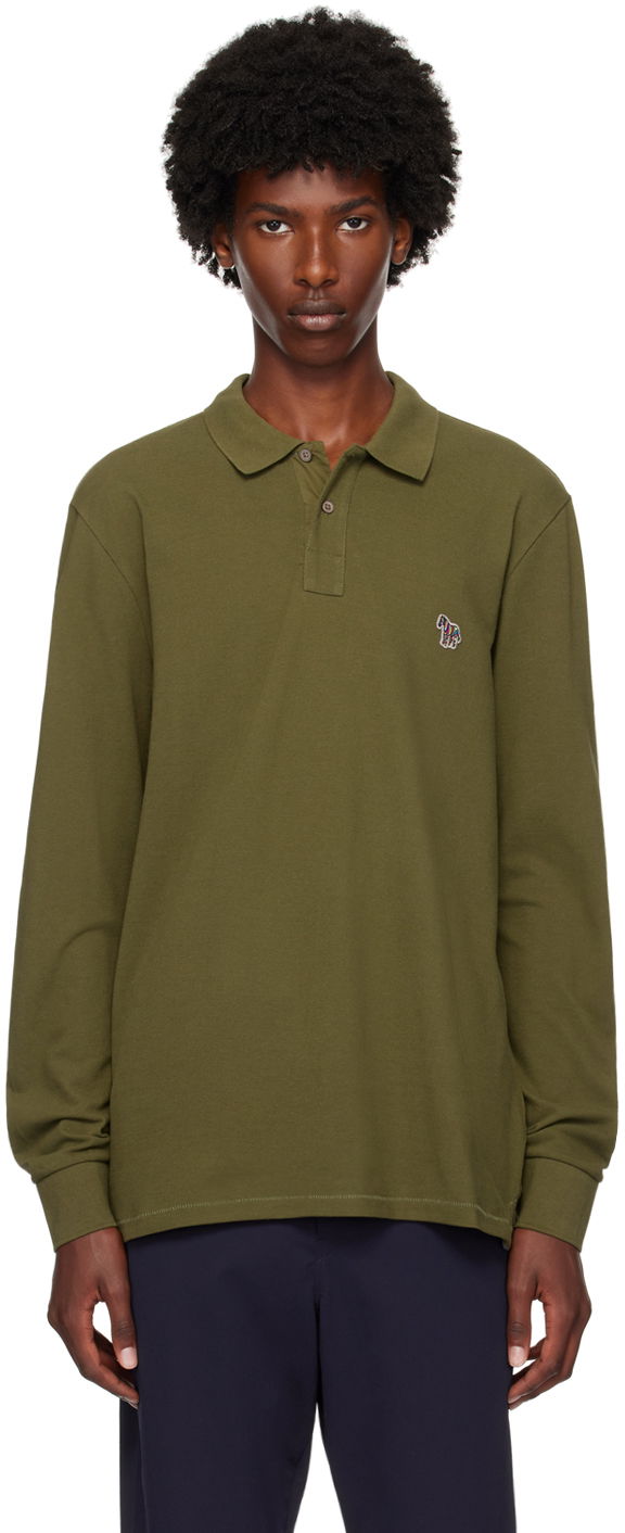 Polotröja Paul Smith PS Paul Smith Zebra Long Sleeve Polo Grön | M2R-115LZ-N20067-36E
