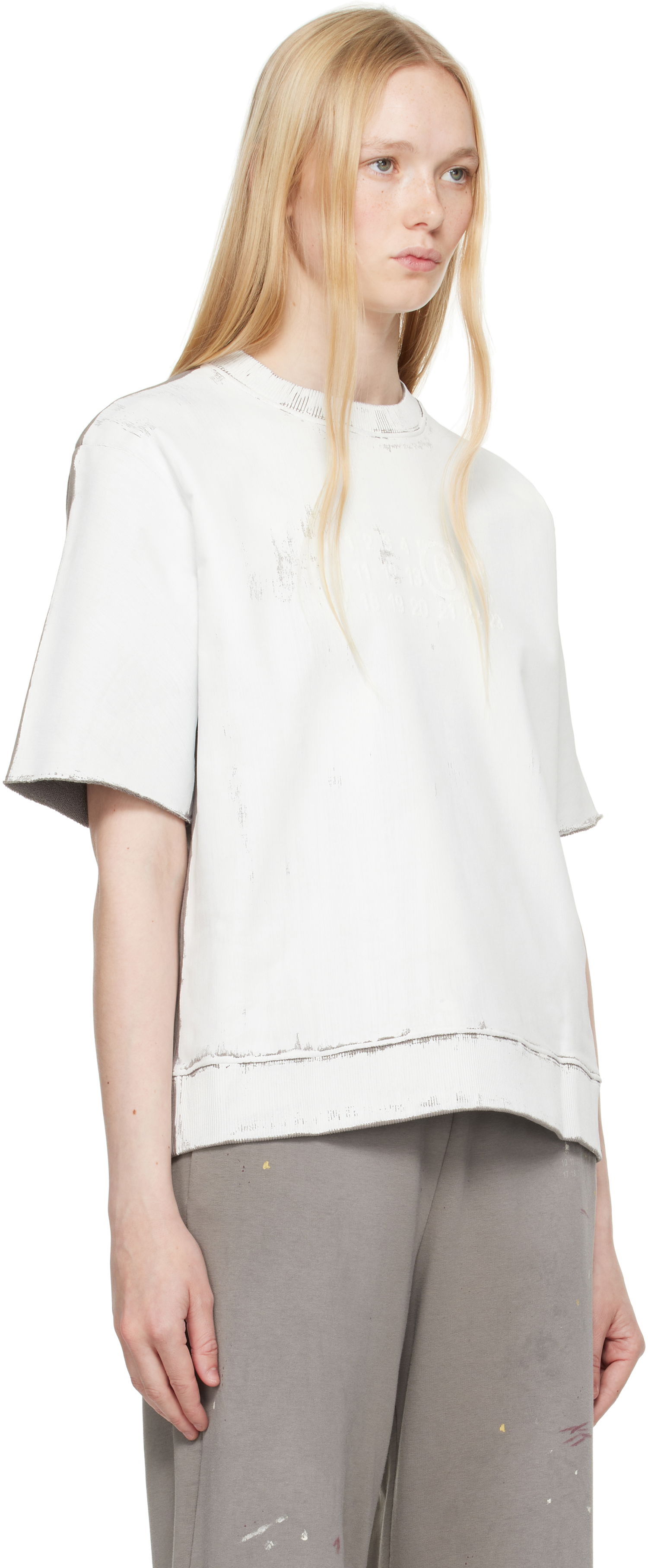 T-shirt Maison Margiela MM6 Maison Margiela Light Sweatshirt Vit | S62GU0137 M25013, 1