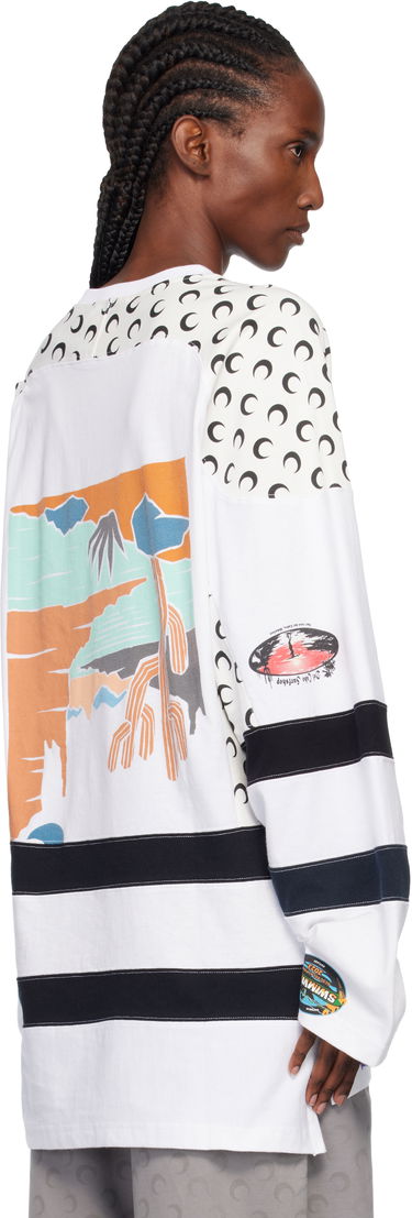 Jersey Marine Serre Regenerated Graphic Cotton Long Sleeve Hockey T-shirt Flerfärgad | MTT095AUJER0003, 2
