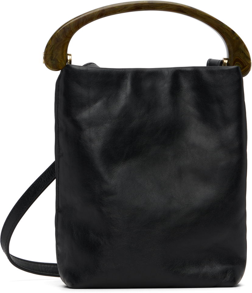 Axelväska Dries Van Noten Dries Van Noten Micro Leather Shoulder Bag Svart | 252-011523-195