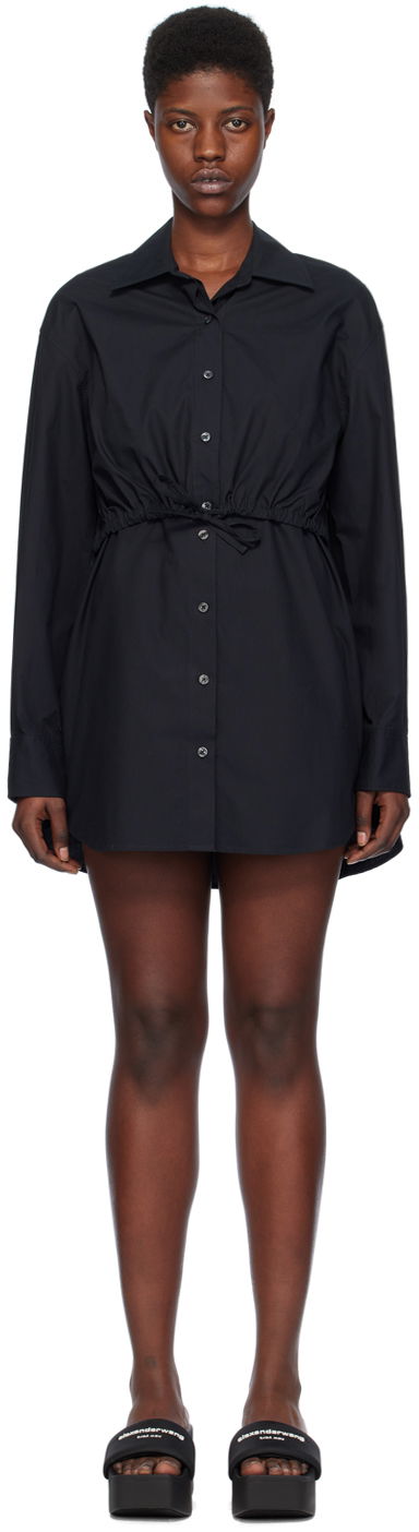 Klä Alexander Wang Layered Shirt Dress Svart | 4WC1246245