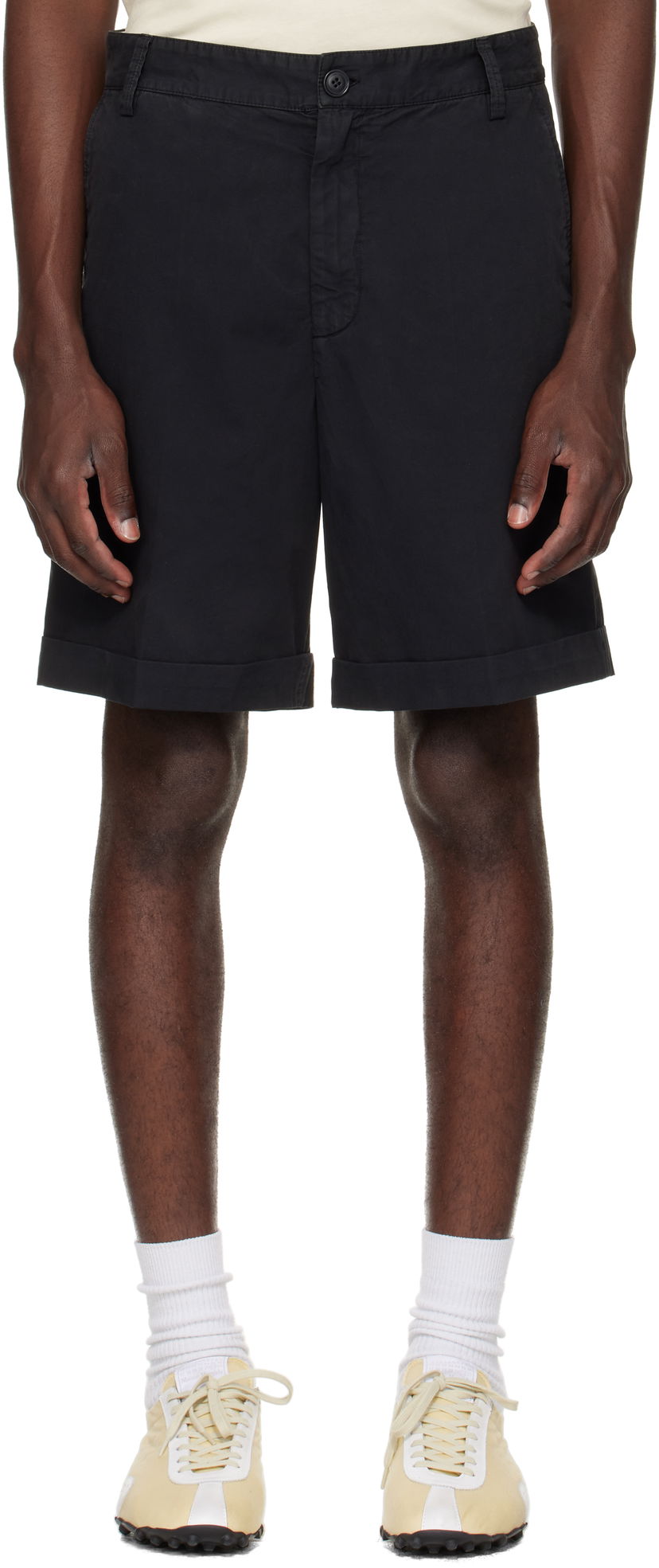 Shorts A.P.C. A.P.C. Andrew Cuffed Shorts Svart | COHKU-H10219