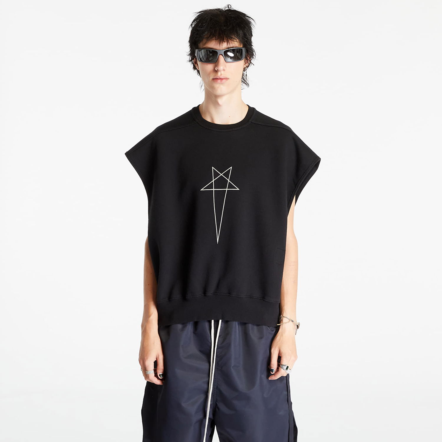 Väst Rick Owens Sl Jumbo Tatlin Sweat Vest Svart | DU02C5160 FEP3 0908, 0