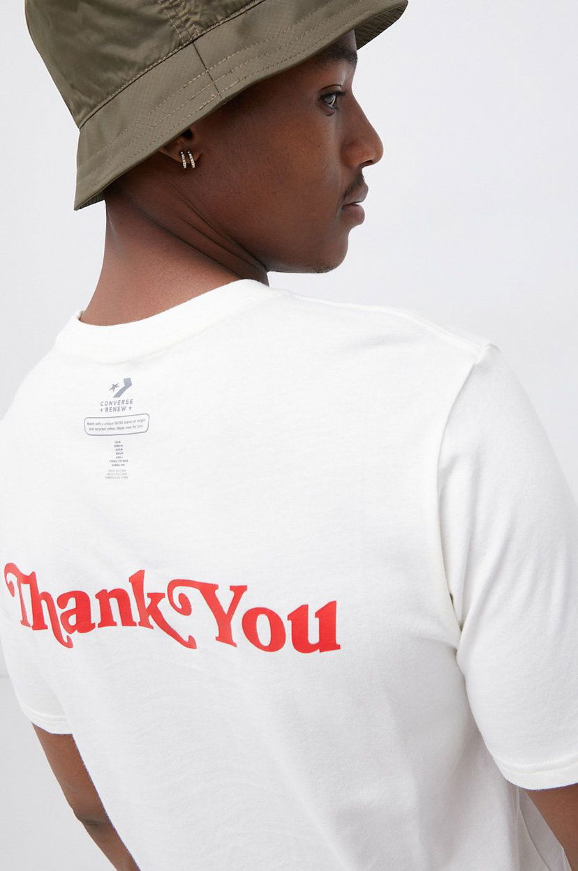 T-shirt Converse Converse Thank You Graphic T-Shirt Vit | 10019650.A02