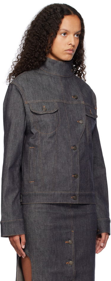 Jacka Courrèges Motorcycle Denim Jacket Blå | 424DBL217DE0035, 1