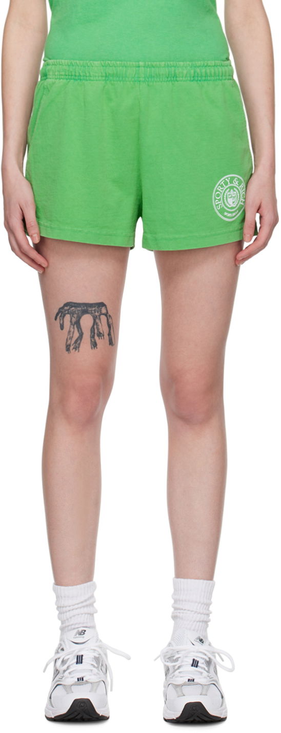 Shorts Sporty & Rich Connecticut Crest Shorts Grön | SHAW2314VE