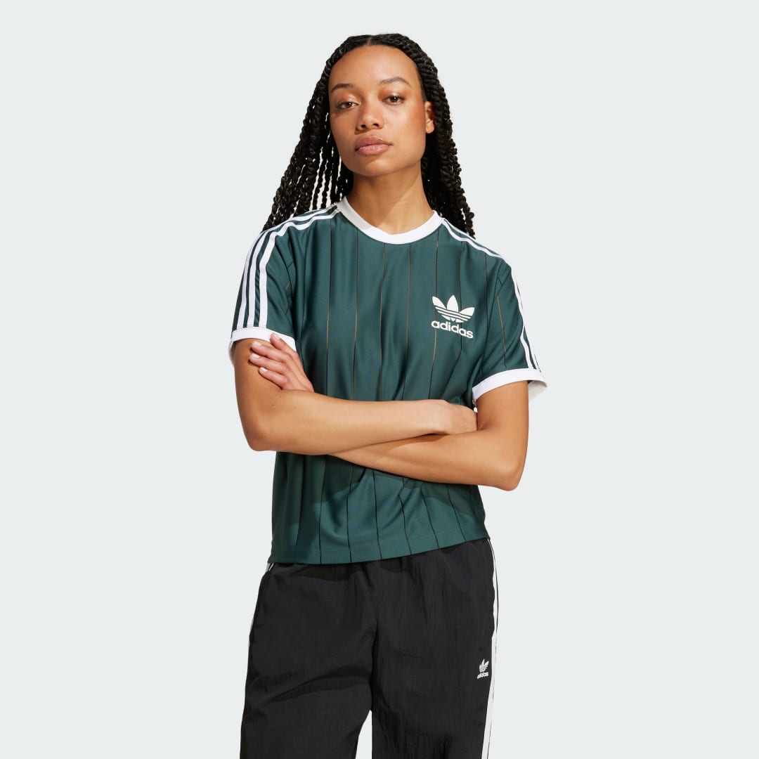 T-shirt adidas Performance Adicolor 3-Stripes Pinstripe T-Shirt Grön | IY7230, 0