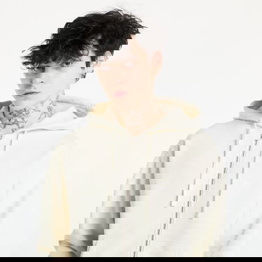 Sweatshirt Dime DIME Cursive Small Logo Zip Hoodie Beige | DIMEHO2453NAT, 2