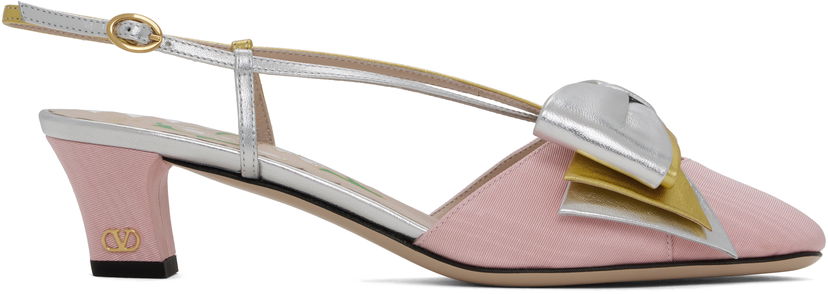 Sneakers och skor Valentino Valentino Garavani Bowow Slingback Heels Rosa | 6W2S0LB6QLJ