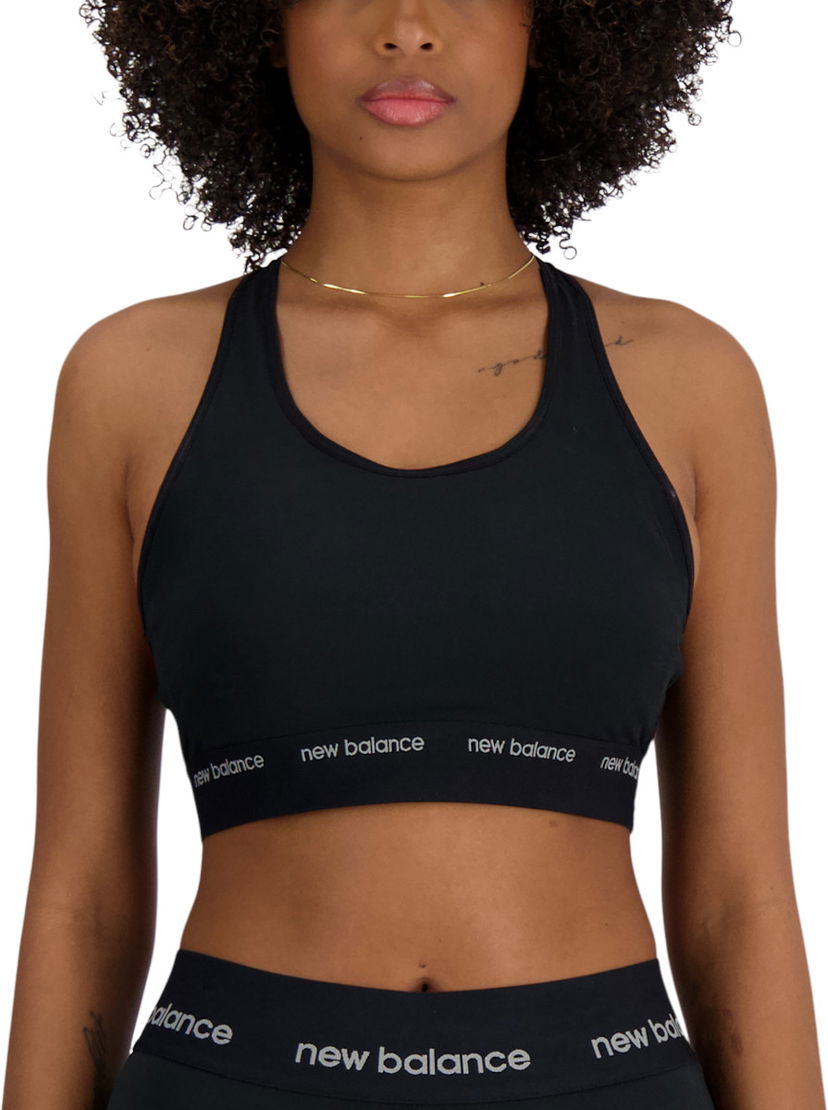 Behå New Balance Sleek Medium Support Sports Bra Svart | wb41048-bk
