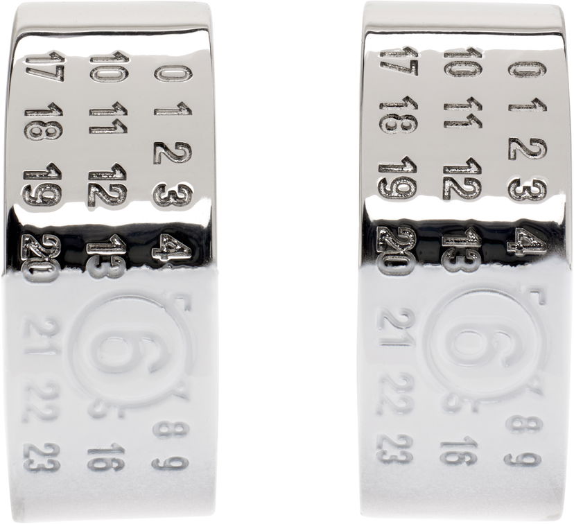 Örhängen Maison Margiela MM6 Maison Margiela Minimal Logo 8 Hoop Earrings Metallisk | SM7VG0056 P8339