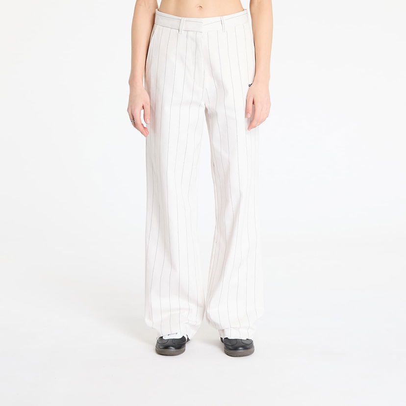 Byxor adidas Originals adidas Pinstripe Twill Loose Pants Vit | JJ3483
