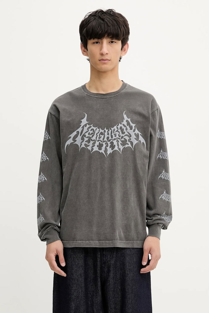 T-shirt Neighborhood NEIGHBORHOOD Long Sleeve Graphic T-Shirt Grå | 251PCNH.LT04