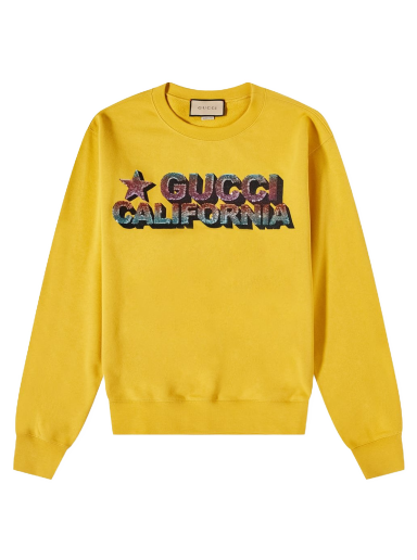 Sweatshirt Gucci California Crew Neck Sweat Gul | 626990-XJEM2-7694
