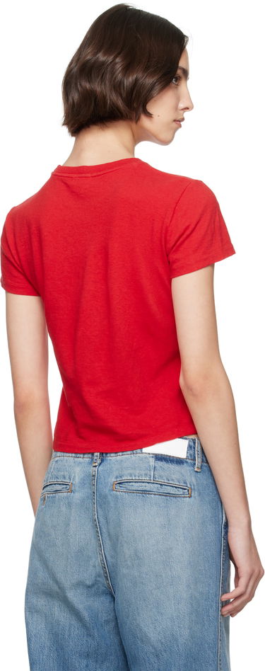 Crop top RE/DONE Re/Done Classic 'Dan Tana's' Cropped T-Shirt Röd | 024-02WCGT336, 2