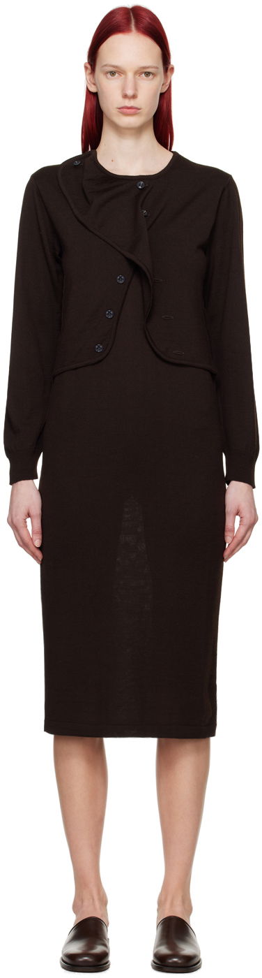 Klä LEMAIRE LEMAIRE Layered Midi Dress Brun | DR1060 LK087