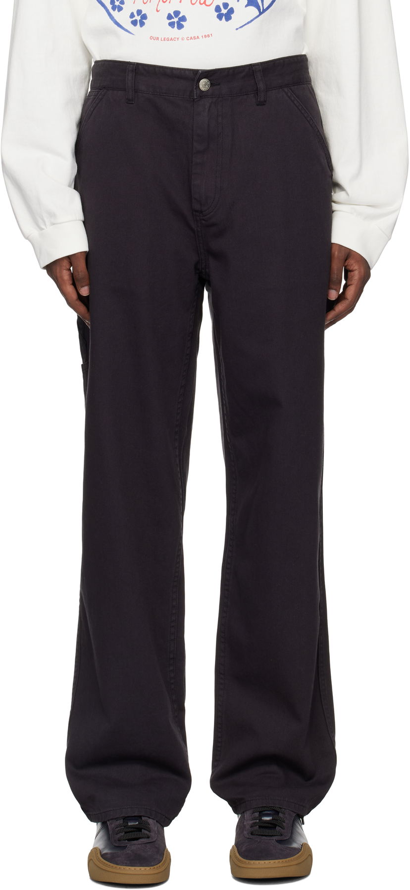 Cargo byxor Awake NY Cotton Painter Trousers Svart | AWK-FW24-PA001