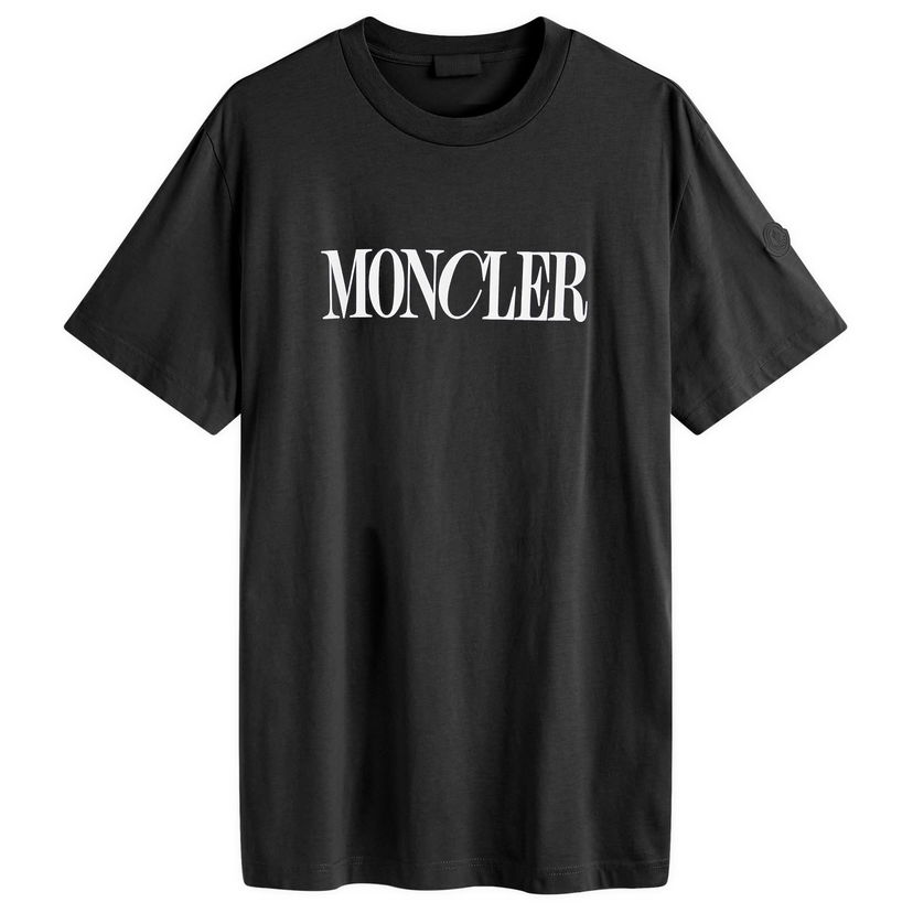 T-shirt Moncler T-Shirt Logo Svart | 8C000-31-89A17-999