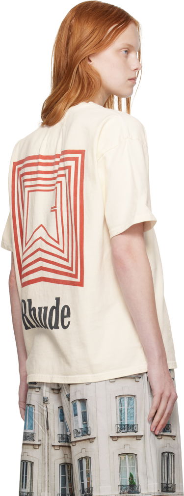 T-shirt Rhude Rhude Chevron Logo Repeat T-Shirt Vit | RHPF25TT03012, 2
