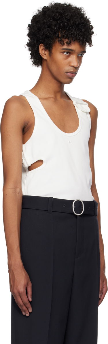 Linne Courrèges Courrèges 90's Rib Cut Out Tank Top Vit | 125JDE113JS0194, 1