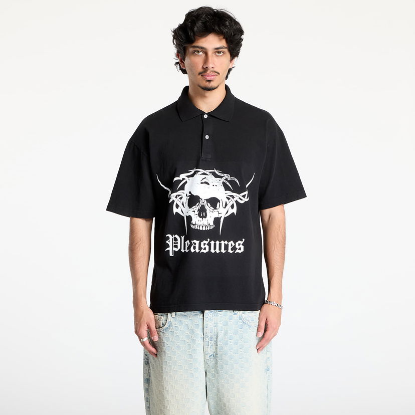 Polotröja Pleasures Pleasures Tradition Polo Shirt Svart | P25SU048 BLACK