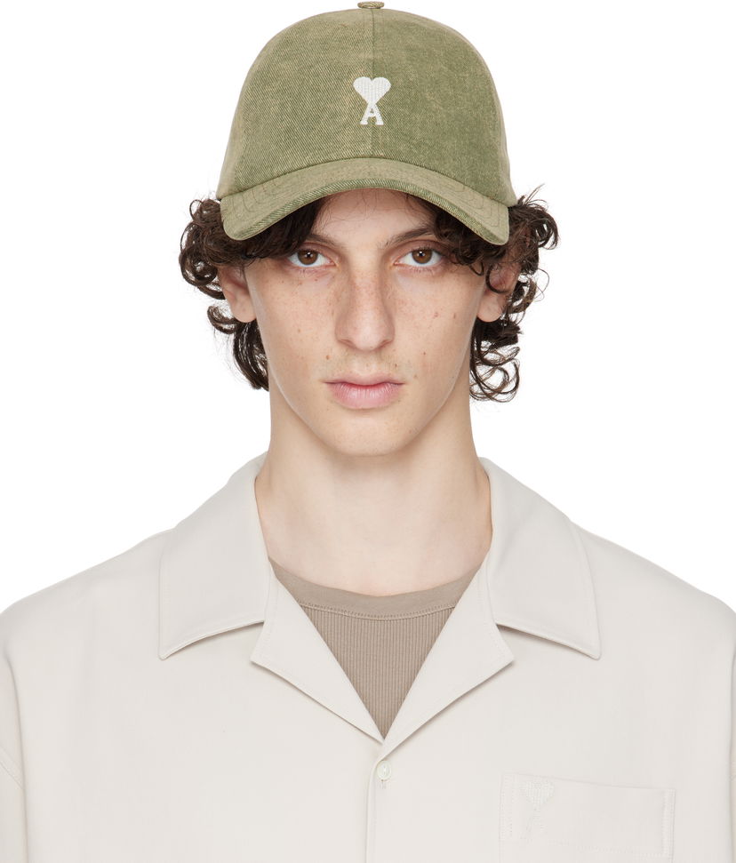 Keps AMI AMI Paris Ami de Coeur Cotton Cap Grön | UCP022.DE0064