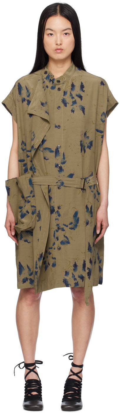 Klä LEMAIRE Lemaire Asymmetrical Minidress Grön | DR1063 LF1262