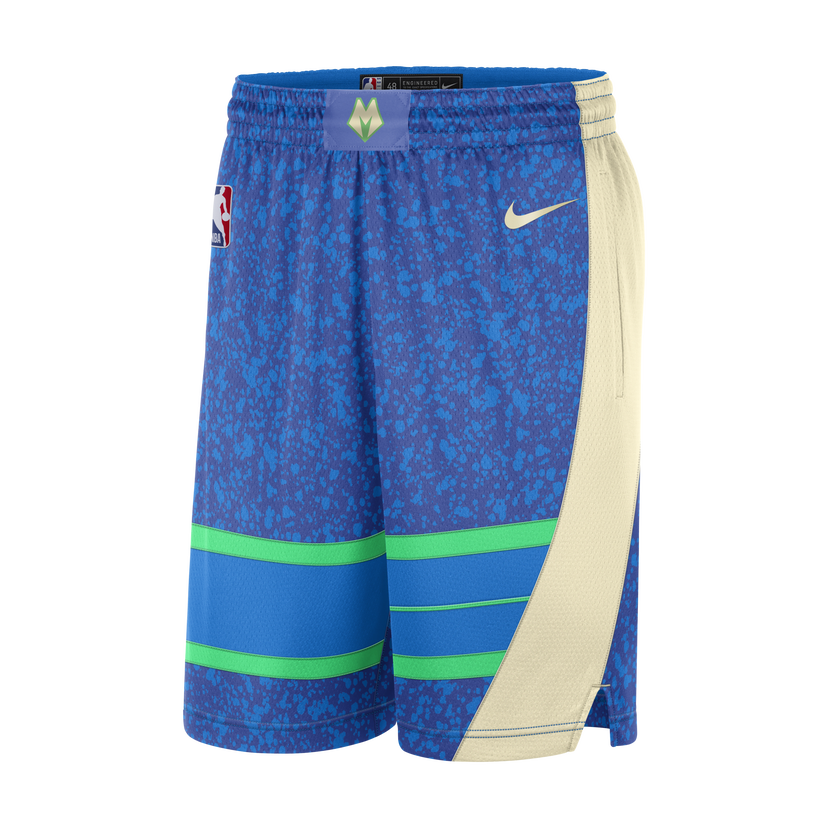 Shorts Nike Dri-FIT NBA Swingman Milwaukee Bucks 2023/24 City Edition Blå | DX8709-406