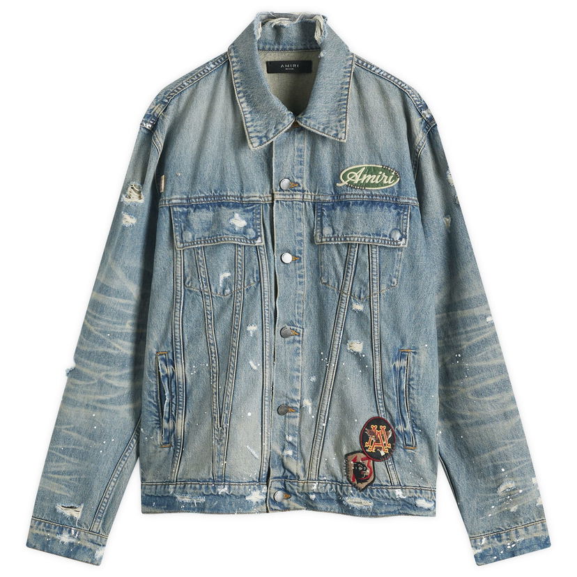 Jacka AMIRI Amiri Vintage Pegasus Trucker Jacket, Size Large Blå | AMDNTR1019-406