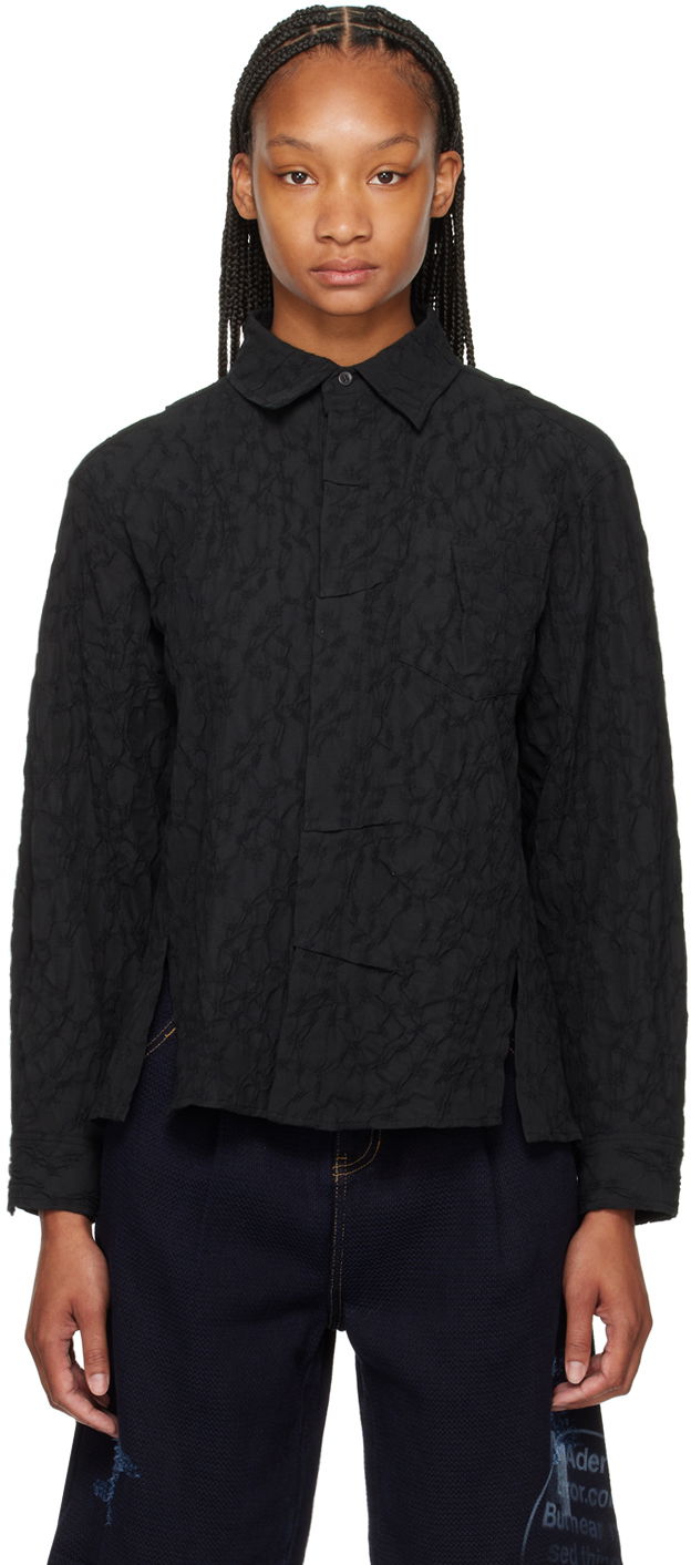 Skjorta ADER ERROR Flag Textured Shirt Svart | BN01SSSH0102BK